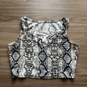 Snake print SHEIN top